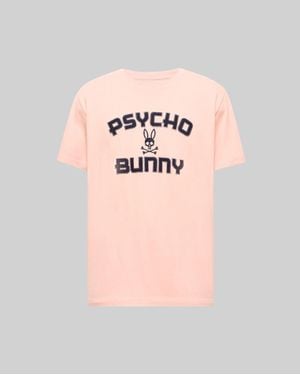Psycho Bunny Gage Wordmark Tee - Pink