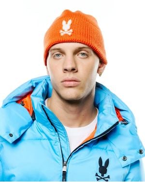Psycho Bunny Leighton Merino Beanie - Blue