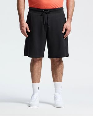 Psycho Bunny Big And Tall Levanzo Embroidered Micro French Terry Sweatshort - Black