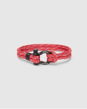 Psycho Bunny Rope Bracelet - Red