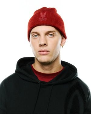 Psycho Bunny Leighton Merino Beanie - Black