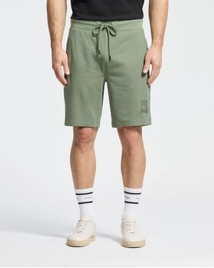Psycho Bunny Levanzo Embroidered Micro French Terry Sweatshort - Green