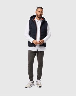 Psycho Bunny Malcolm Mixed Media Vest - Blue