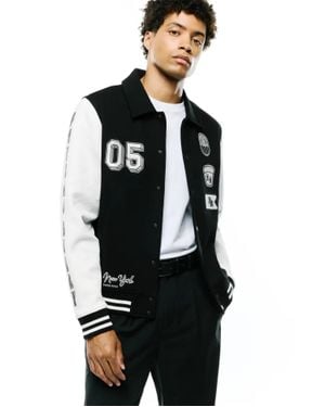 Psycho Bunny Reilly Knit Coach Jacket - Black