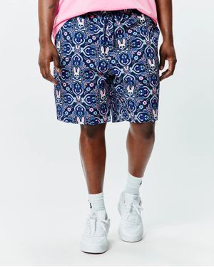 Psycho Bunny Big And Tall Luke Swim Trunk 6" - Blue