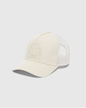 Psycho Bunny Melbourne Graphic Trucker Hat - White