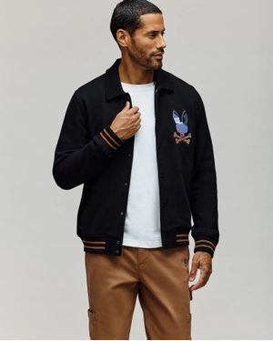 Psycho Bunny Dante Pique Coach Jacket - Blue