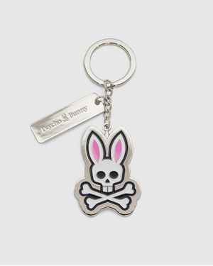Psycho Bunny Classic Bunny Keychain - White