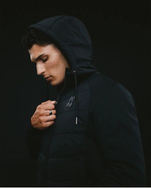 Psycho Bunny Gordley Mix Media Jacket - Black