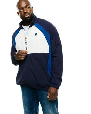 Psycho Bunny Big And Tall Dimitri Track Jacket - Blue