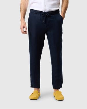Psycho Bunny Fate Linen Drawstring Pant - Blue