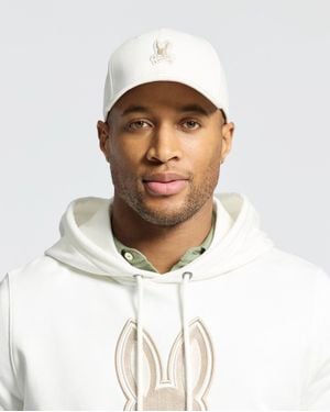 Psycho Bunny New Castle Embroidered Graphic Baseball Cap - White