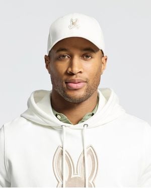 Psycho Bunny New Castle Embroidered Graphic Baseball Cap - White