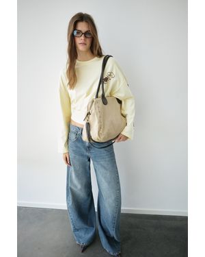Pull&Bear Shopper Met Studs En Suède - Naturel