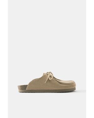 Pull&Bear Sabots À Lacets - Neutre