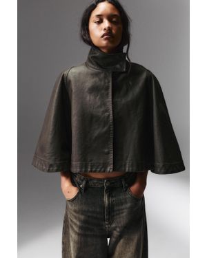 Pull&Bear Gewaxt Kort Cape - Grijs