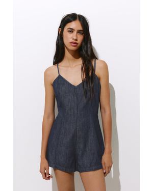 Pull&Bear Combinaison-Short En Jean À Bretelles - Marron