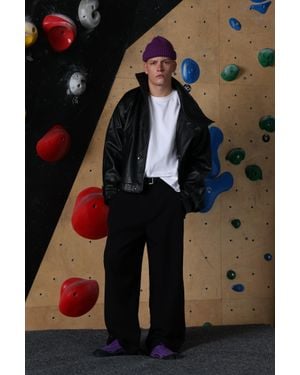 Pull&Bear Sneakers Often Cuir - Noir