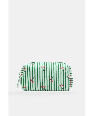 Pull&Bear Beauty Case A Righe - Verde
