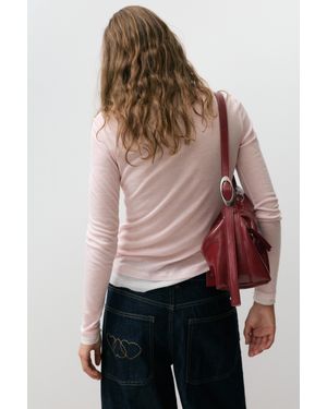 Pull&Bear Schoudertas Met Gesp - Rood