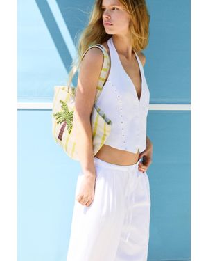 Pull&Bear Sac Cabas Rayures - Métallisé