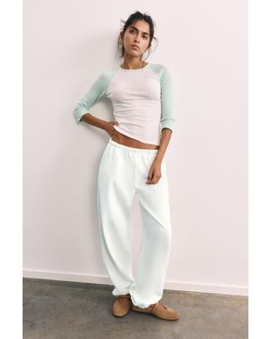 Pull&Bear Pantalon Jogger Basique - Blanc