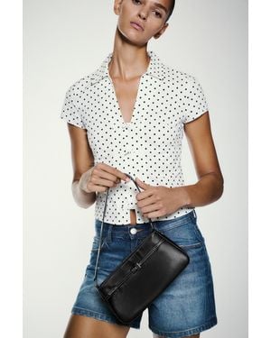 Pull&Bear Schoudertas Met Gesp - Wit
