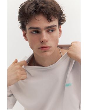 Pull&Bear T-Shirt Boxy Logo Stwd - Marrone