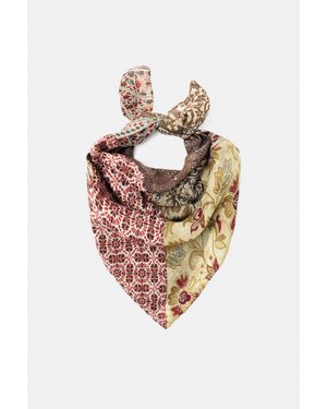 Pull&Bear Sjaal Met Patchworkprint - Wit