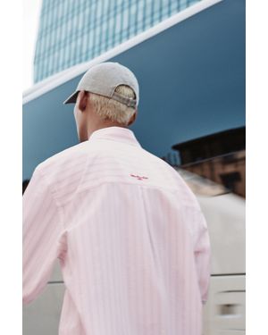 Pull&Bear Camicia A Maniche Lunghe A Righe - Blu