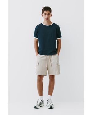 Pull&Bear Bermuda Cargo - Rosso
