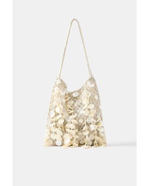 Pull&Bear Schoudertas Met Kralen - Wit