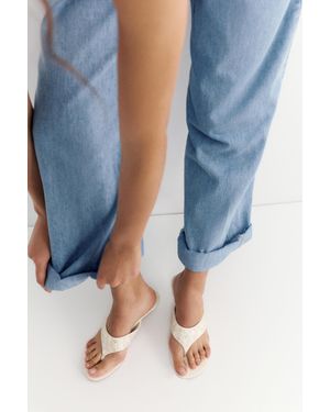 Pull&Bear Sandalen Met Knopen En Hak - Blauw