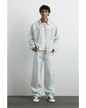 Pull&Bear Wide Leg Jeans - Grijs
