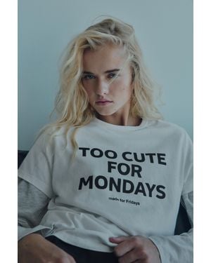 Pull&Bear Maglietta Con Grafica E Scritta - Grigio