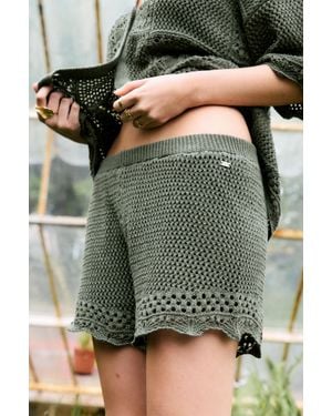 Pull&Bear Bermuda Crochet Onde - Verde