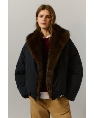 Pull&Bear Giubbotto Imbottito Collo - Nero