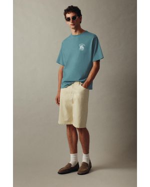 Pull&Bear Baggy Denim Bermuda - Geel