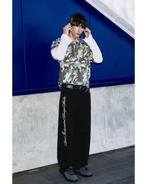 Pull&Bear Jean Baggy Relaxed Fit Graphique - Bleu
