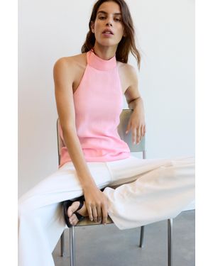 Pull&Bear Soepelvallende Haltertop - Roze