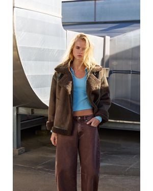Pull&Bear Giubbotto Biker Double Face - Grigio