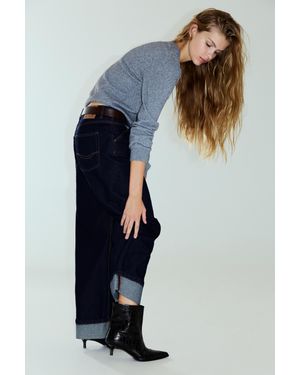 Pull&Bear Bottines À Talon Texturé - Noir