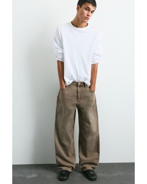 Pull&Bear Jeans Baggy Ballon - Blanc
