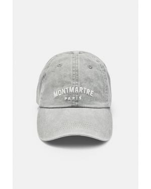 Pull&Bear Casquette Brodée Montmartre Paris - Gris