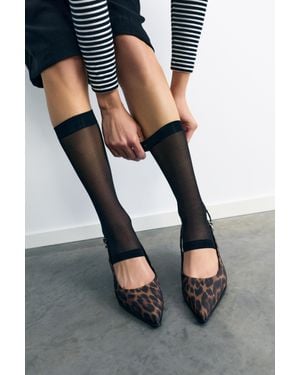 Pull&Bear Escarpins Ouverts À L'Arrière - Blanc