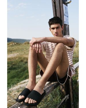 Pull&Bear Gecoate Stwd Slippers - Wit