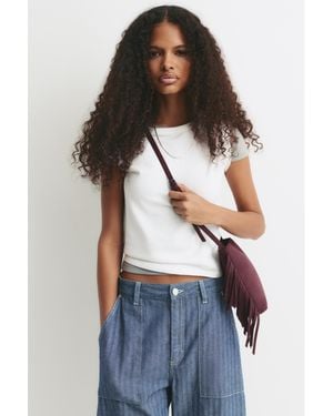 Pull&Bear Schoudertas Met Kwastjes - Blauw