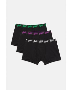 Pull&Bear Lot 3 Boxers Stwd - Noir