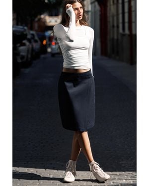 Pull&Bear Jupe Midi Portefeuille - Noir