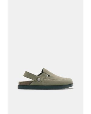 Pull&Bear Zoccoli Con Cinturino - Verde